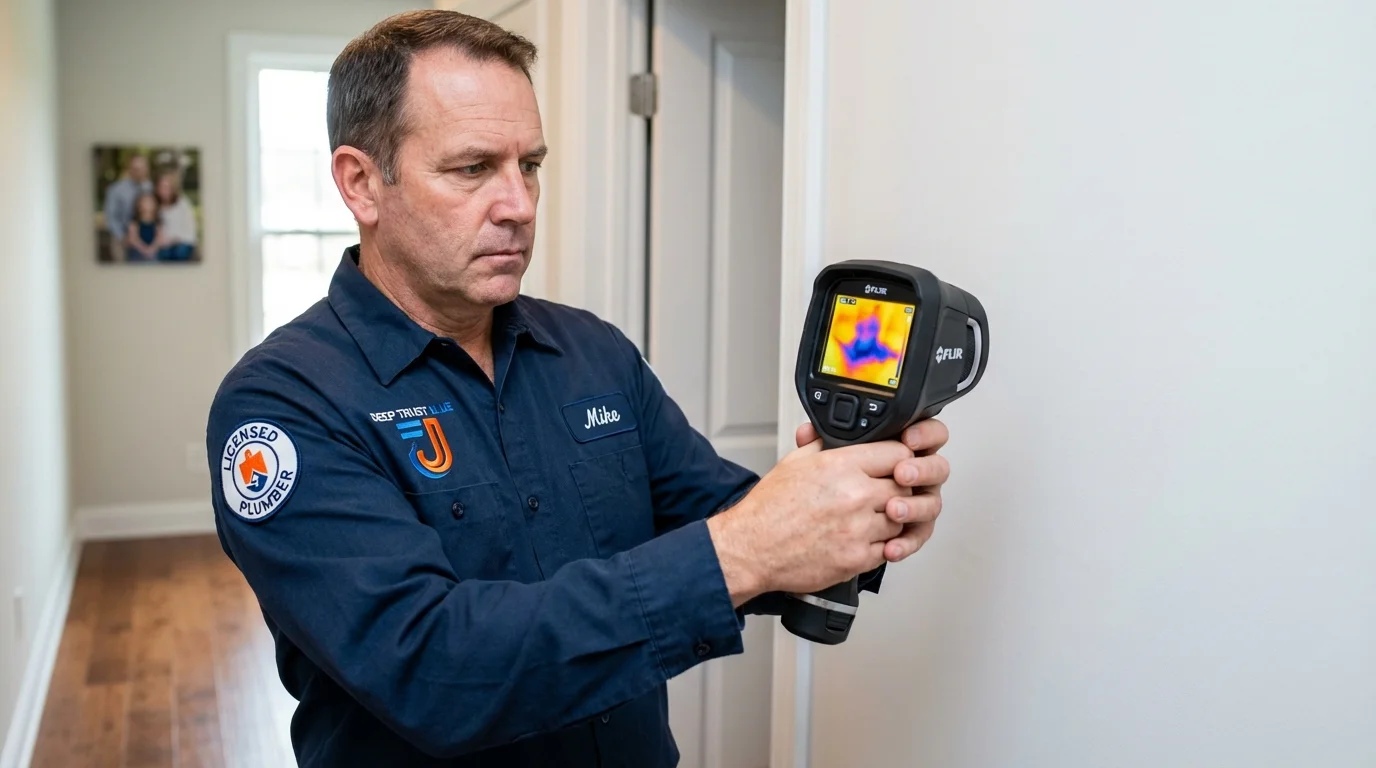 Thermal imaging leak detection by Johns Plumbing LLC in Wolcottville